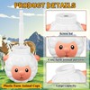 Roshtia 12 Sets Farm Animal Cups with Straws and Lids