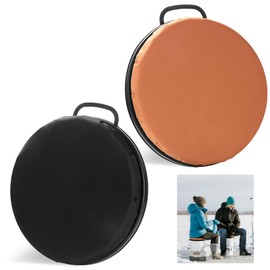 2 Pcs 5 Gallon Bucket Seats, 360 Degree Swivel 2 Inch Thick 5 Gallon Bucket Lid Cushion for Hunting Fishing Baseball Gardening and Camping（Orange + Black）