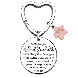 QMVMV Best Friend Keyring Gifts Christmas Birthday Keychain Gifts for Best Friend