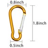 10 Pcs Carabiner Clip, 46mm/1.6inch Multicolor Locking Key Chain Clips,