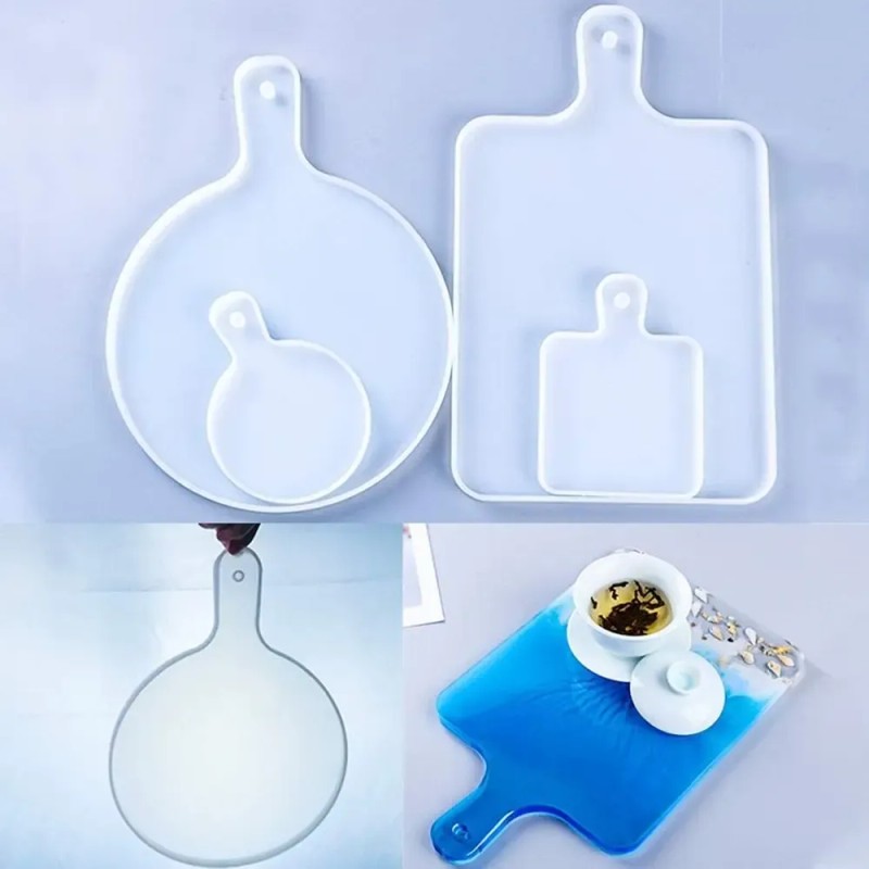 4 Piezas Resina Moldes De Bandeja De Silicona Rectangulares