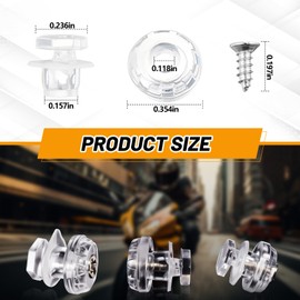 Beeveer 3 Pairs Universal Anti Fog Insert Pin for Motorcycle Helmet Pinlock Pins Insert for Helmet Lenses, Applicable When the Lens Aperture Is ≥ 0.4 mm, Three Component Pin