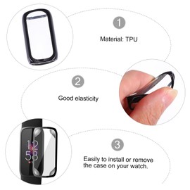 OHPHCALL 2pcs Flexible Tpu Watch Case and Screen Protector for Full Coverage Easy Installation Ultra Protects against Scratches and Damages