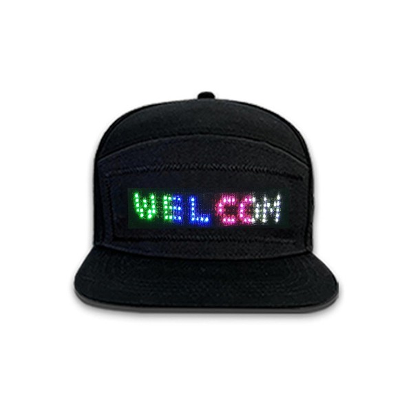 Lvpradior LED Hats,Programmable Mobile APP Control Colorful LED Cap,Editable Text,Animation,Music,Graffiti,DIY