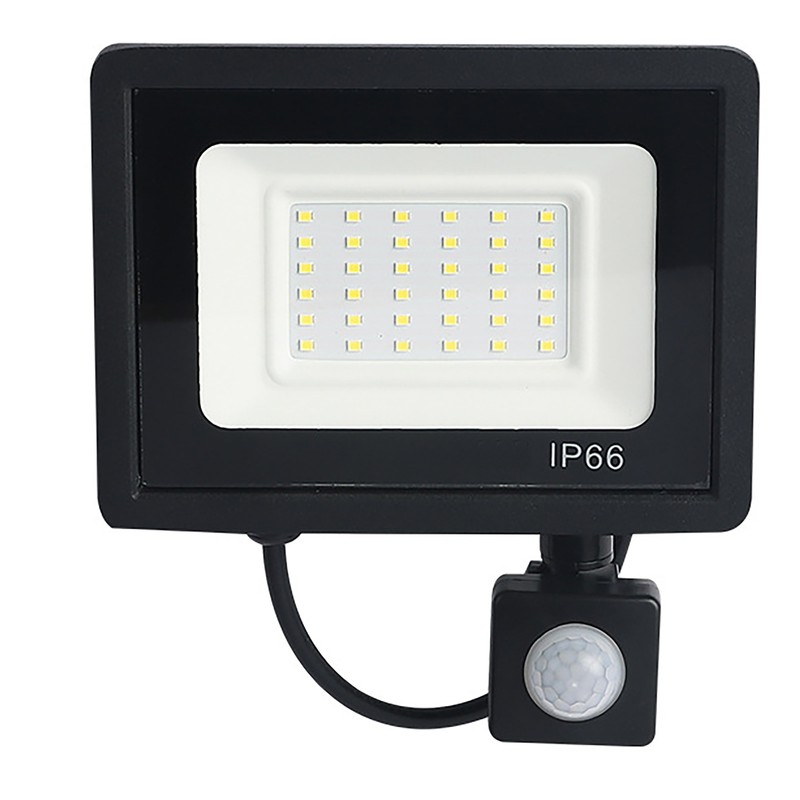 Human Sensor LED Flood Light 50W IP66 Waterproof 6000K Outdoor