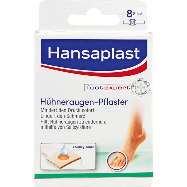 Hansaplast Hühneraugen-Pflaster mindert den Druck sofort, 8 pcs. Patch