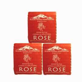 Ayurvedic Rock Side Himalayan Rose Soap, 3.5 oz (100 g) x 3 Sets ROSE SOAP