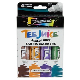 Brights Tee-Juice Fabric Markers 4/Pkg PENBXO-2