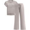 ANRABESS Women Two Piece Outfits Crochet Sheer Knit Sweater Top