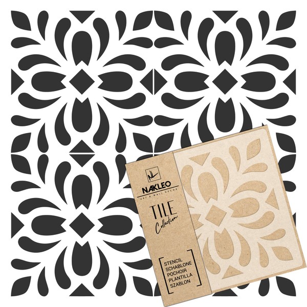 MAGROS Reusable Plastic Stencil Tile / Moroccan Geometric / Floor