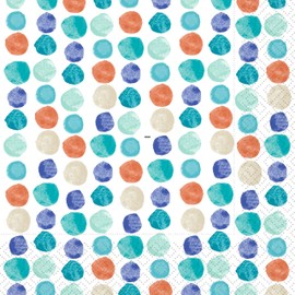 IHR Ideal Home Range Party Napkins Disposable 3-Ply Paper Lunch Napkin Pack, 6.5" x 6.5", Sea Glass, 20-Count