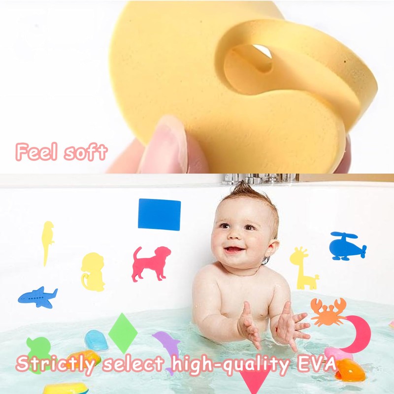 AYNKH 30 Pcs Foam Bath Animals And Vehicles And Graphics