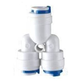 Realgoal 1/4" Tee 3 Way Y Type Tube Quick Connect Push Fit Connector Fittings for RO Water Reverse Osmosis Pure Filter System(Pack of 5)