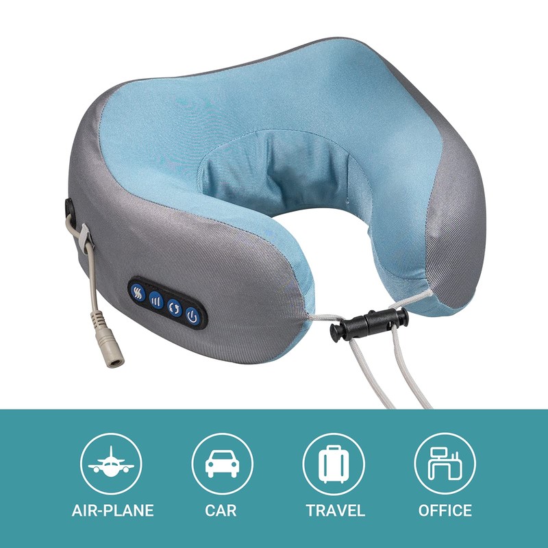 EEZEE Neck Pillow Massager Travel Neck Pillow Massager with Heat