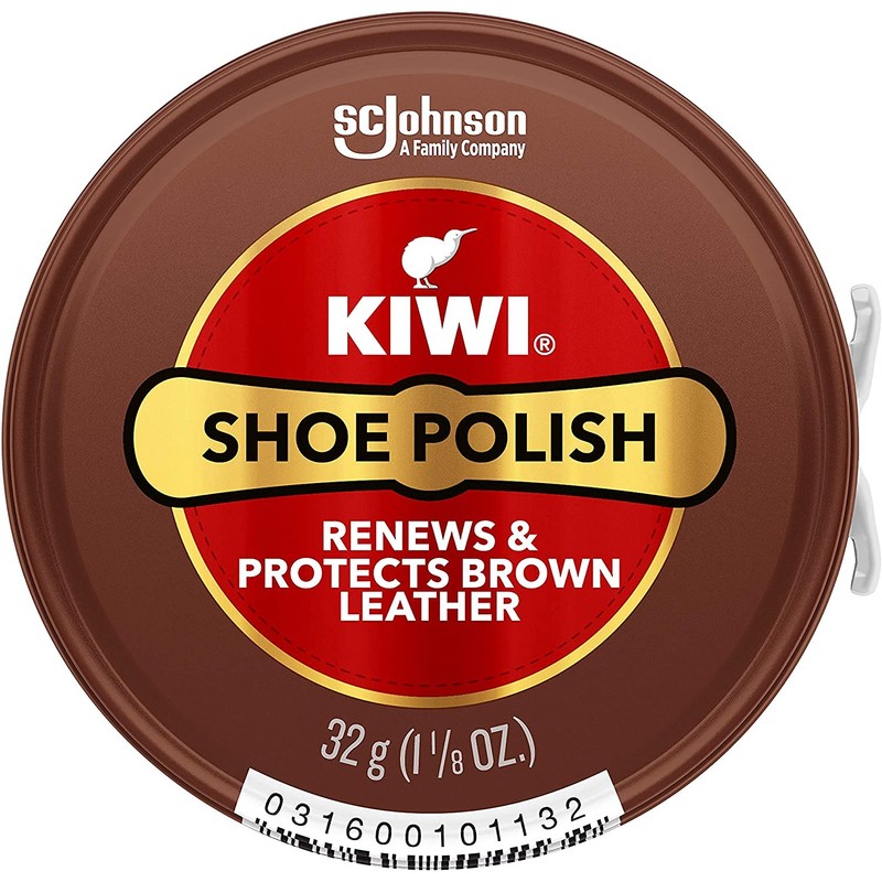 Kiwi 10113 1-1/8 Oz Brown Shoe Polish