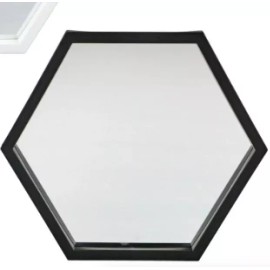 Mirror Black Hexagon Mirror 9inch Stackable