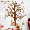 Christmas Owl Tree Window Clings Double Sided Static Vinyl Cling