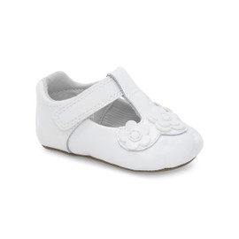 Stride Rite Baby Girls Pw-Nori Crib Shoe, White Patent, 1 Infant