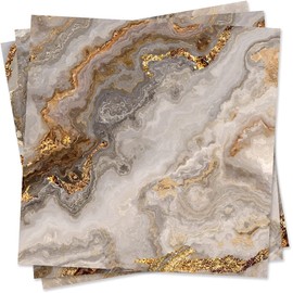 funlife 10Pcs Peel and Stick Backsplash Wall Tile for Kitchen Bathroom Laundry Room, 7.87"x7.87" Brown Marble