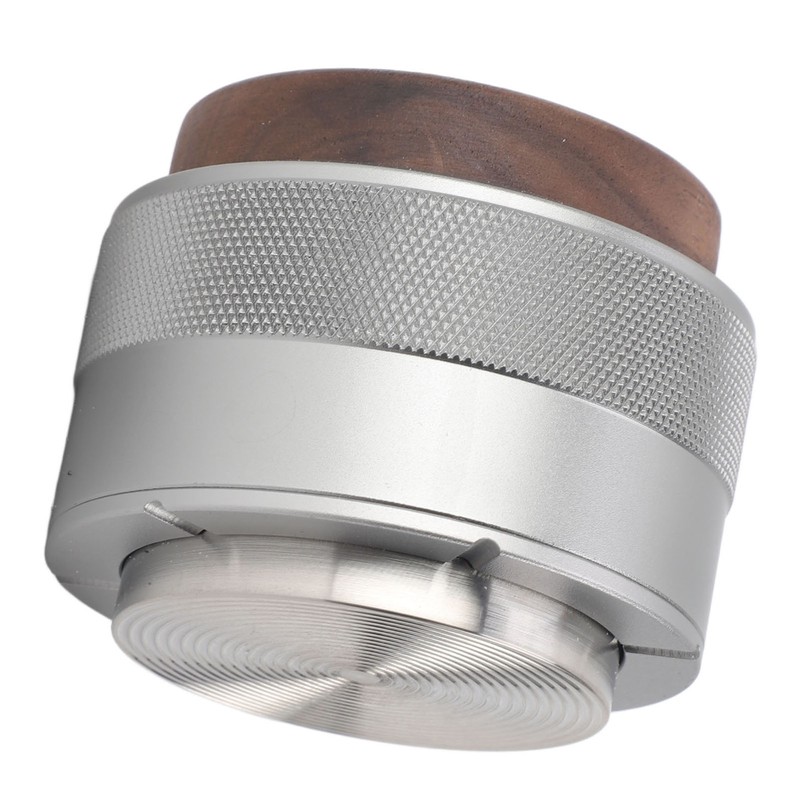 Coffee Distributor Tamper Constant Pressure 304 Stainless Steel Wood Handle