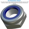 M8 Self-Locking Nuts (Pack of 10) Stainless Steel Hexagonal Stop