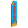 TANNING SALON BEACH Advertising Flutter Feather Sign Swooper Banner Flag
