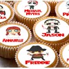 24 Horror Characters pre-cut edible kids childrens party decorations cupcake