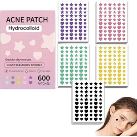600 Lindos Parches Star Faciales hidrocoloides para acné, pimple patch star, Pimple Patch Múltiples formas Para Todos Los Tipos de Piel.