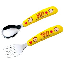 Skater SFBS1-A Children's Spoon and Fork Set, Curious George