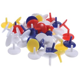 Kisangel 50pcs Assorted Color Round Plastic Ball Markers Durable Golf Markers for Accurate Positioning and Easy Identification