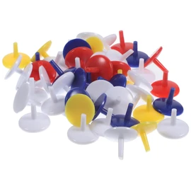 Kisangel 50pcs Assorted Color Round Plastic Ball Markers Durable Golf Markers for Accurate Positioning and Easy Identification
