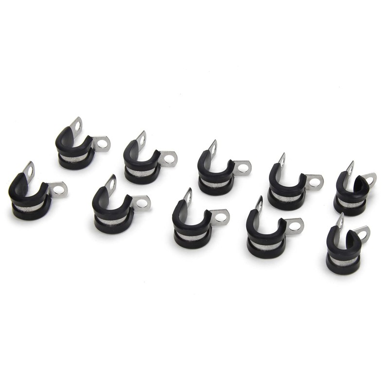 Edelbrock CUSHION CLAMPS (# 6 HOSE), Silver