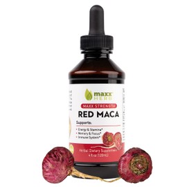 Maxx Herb Red Maca Root Extract - Max Strength Liquid Drops Absorb Better Than Powder or Capsules, for Stamina, Memory and Focus - 4 Oz Bottle (60 Servings)