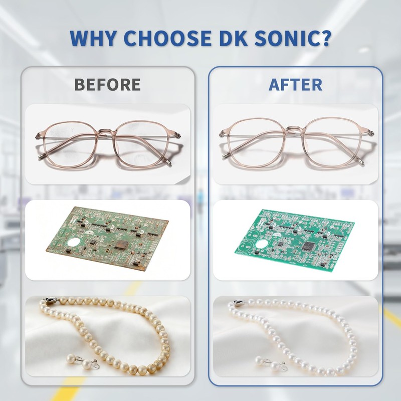 DK SONIC Ultrasonic Cleaner,1.5L 60W Stainless Steel Ultrasonic Jewelry Cleaner