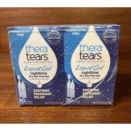 Thera Tears 2 - TheraTears Nighttime Dry Eye Lubricant Liquid Gel 30 vials Each *SHIPS FREE*
