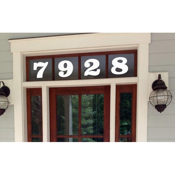 Sky Blue - Custom Transom Window Numbers - 8" Tall