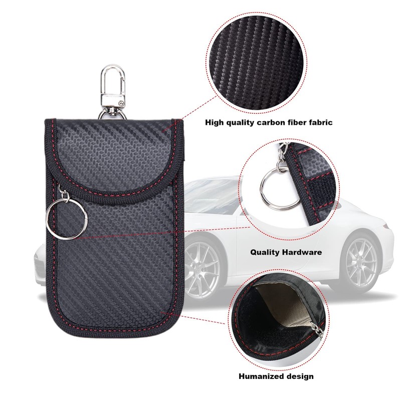 Faraday Pouch for Car Keys, 2 PCS Auto Key Fob