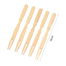 Pack of 100 French fries forks, wooden forks, wooden cutlery, party cutlery, chips, forks, party tableware for party, birthday, camping and picnic