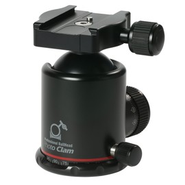 Photo Clam PC-48N Ball Head with 3/8-Inch Socket and Bubble Level (Black)