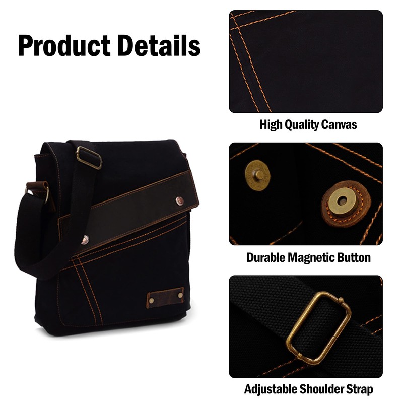 VARLIVOO Retro Men's Shoulder Bag Messenger Bags Work Bag Messenger