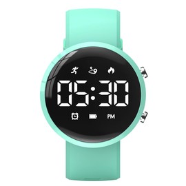 Focwony Kids Fitness Tracker Watch, Digital Steps Counter, Boys Girls Waterproof Wristwatch with Step Counting/Distance/Calories/Stopwatch/Alarm Clock, Great Xmas Gift for Children (Green)