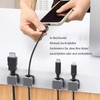 Beiyan Pack of 8 cable wall clips (transparent black)
