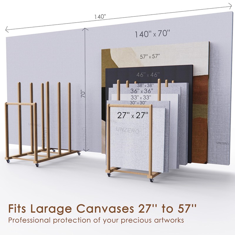UNZERO Art Storage Rack, Art Canvas Storage, Art Drying Rack,