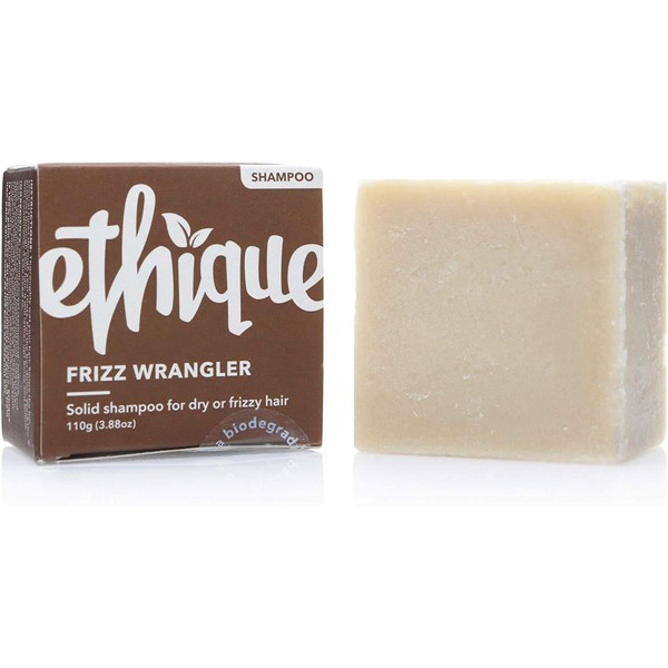 Ethique Hair Shampoo Bar for Frizzy Hair, Frizz Wrangler - Sustainable Hydrating Natural Shampoo for Dry Hair, Soap Free, pH Balanced, Vegan, Plant Based, Eco-Friendly Compostable & Zero Waste, 3.88oz