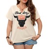 Women's Plus Size Notched Neck Short Sleeve Tops Western Shirts