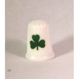 Collectible Thimble Irish Shamrock Clover Leaf