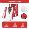 Christmas Table Runner Safflower, Red Linen Table Runner Tablecloth with