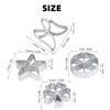 Set of 4 Traditional Dough Moulds, Rosette Iron Diving Shape,