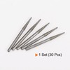 sourcing map 30pcs Diamond Grinding Burrs Carving Bits 3mm Conical