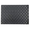Webbing Braided Woven Polypropylene Plastic Placemats (Black), Set of 4